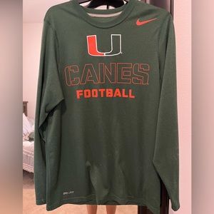 UMiami Football Logo Long Sleeve
